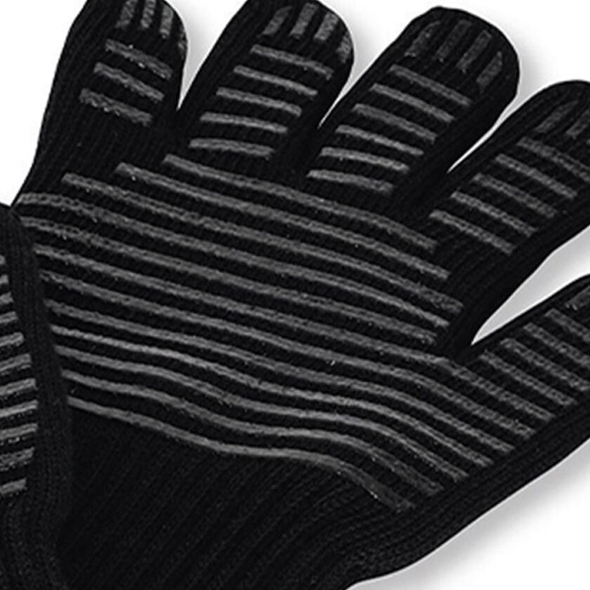 Gants blancs et gants noirs de coton avec points antiglisse