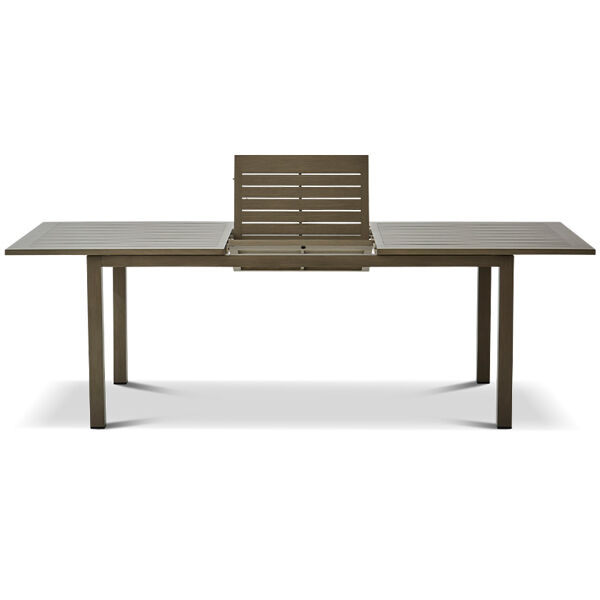 Table aluminium extensible imitation bois 8 personnes table de jardin